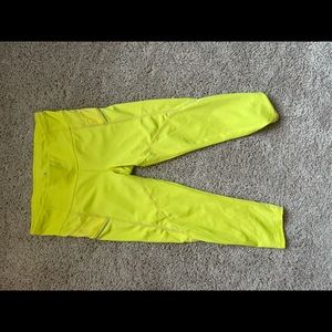 Athleta Bright Yellow Capri Leggings